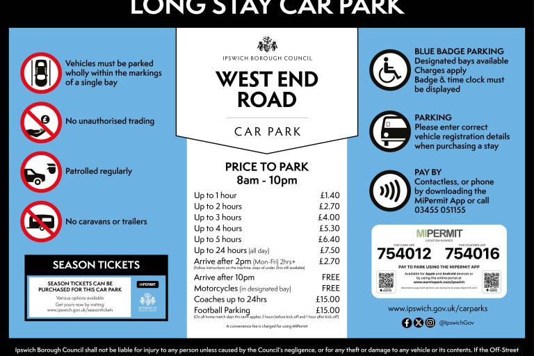 West End Road car park | ipswich.gov.uk